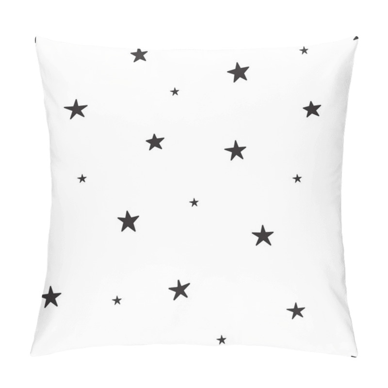 Personality  Seamless Star Pattern. Black And White Vector Illustration. Pillow Covers