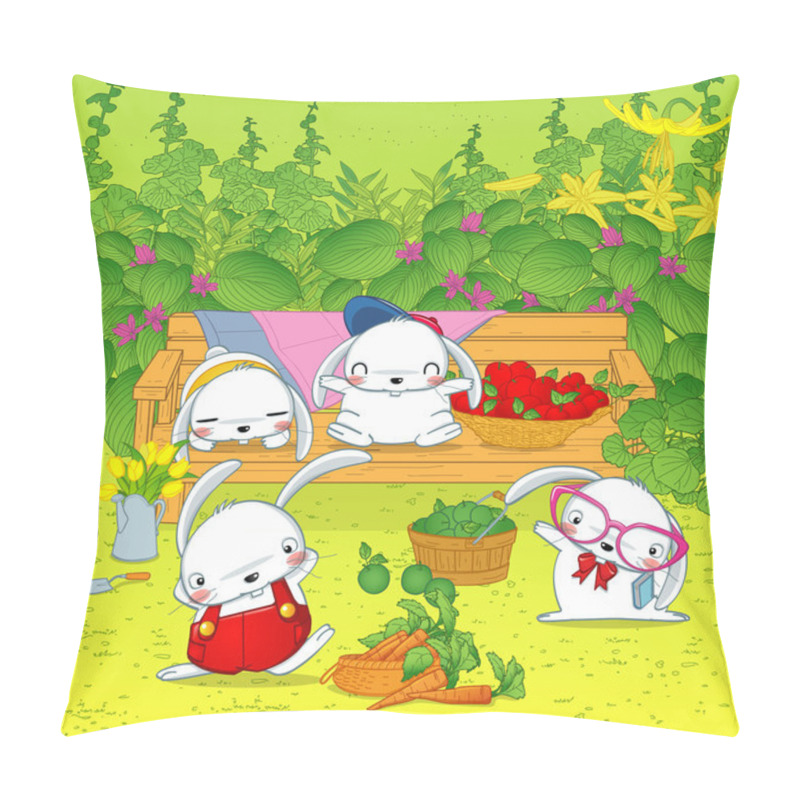 Personality  Bunny Rabbits In The Forest Pillow Covers