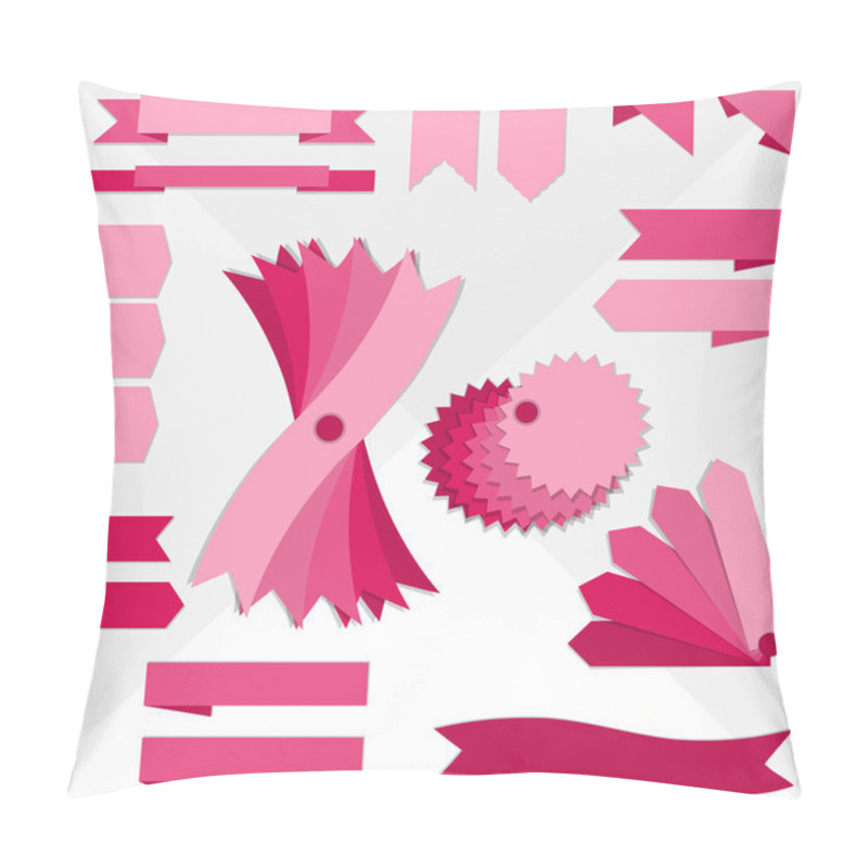 Personality  Ribbons Collection Vector Illustration   Pillow Covers