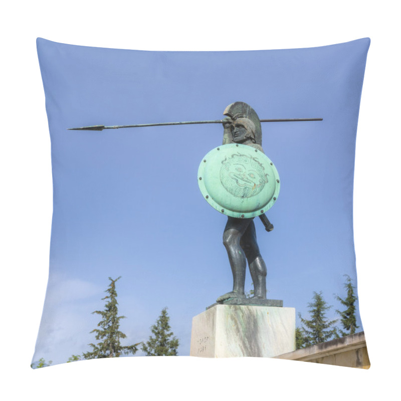 Personality  Leonidas Statue, Thermopylae, Greece Pillow Covers