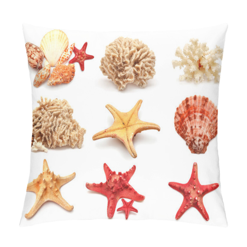 Personality  Sea Stars, Shells And Coral Pillow Covers