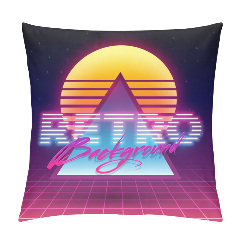 Personality  Retro Futuristic Background 1980s Style Pillow Covers