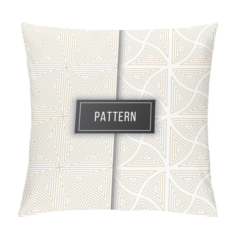 Personality  Abstract Geometric Pattern With Triangle Curved Lines Pillow Covers