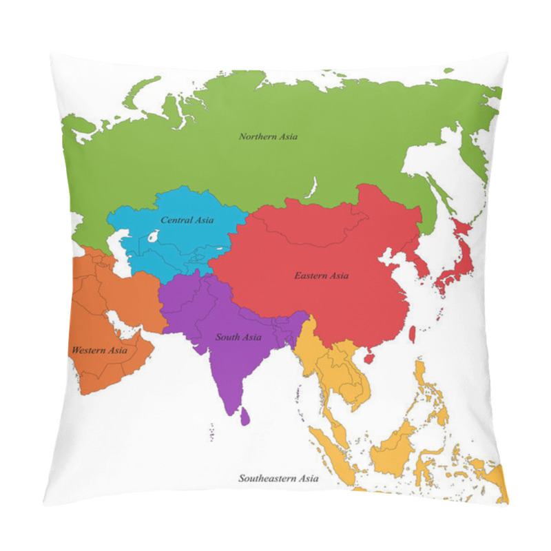 Personality  Asia Map Pillow Covers