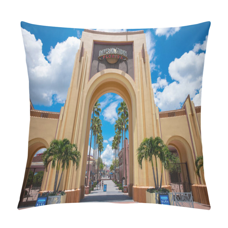 Personality  Orlando, Florida, USA - JUNE, 2020: Universal Studios. World Famous Amusement Park In The United States. Pillow Covers