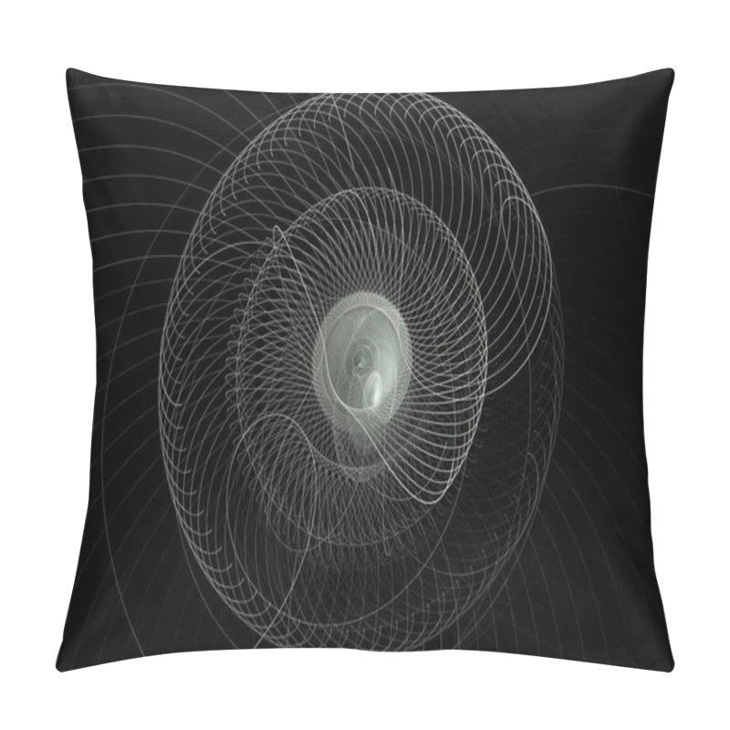 Personality  Monochrome Rotating Abstract Fractal Pillow Covers