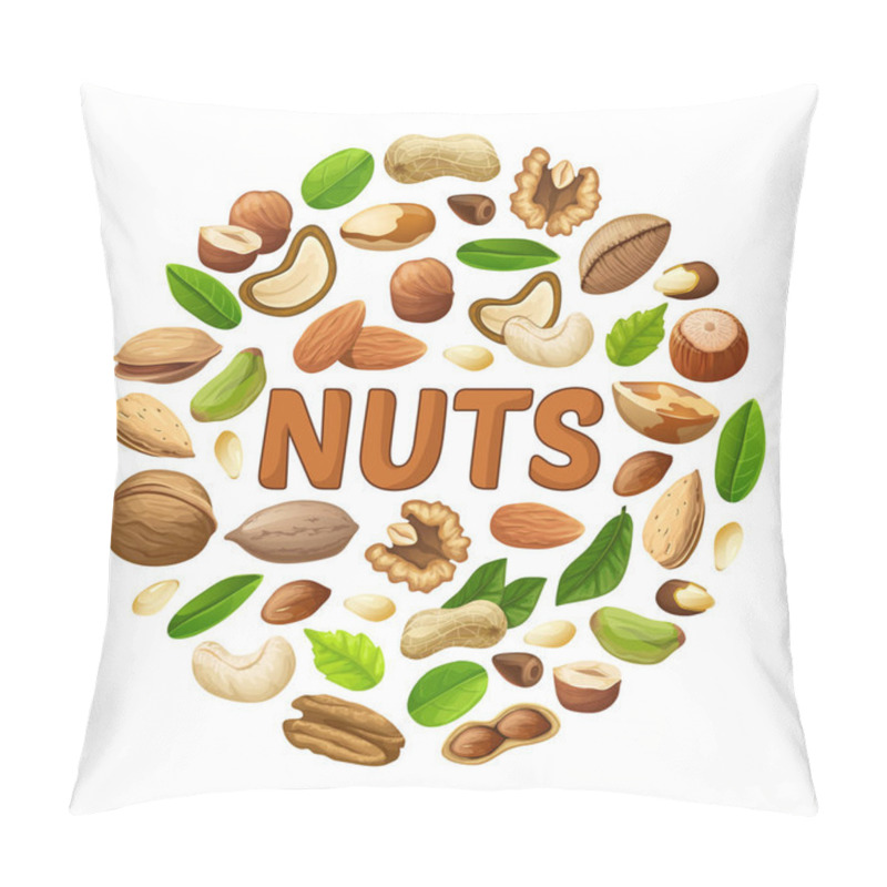 Personality  Cartoon Nuts Round Concept Pillow Covers