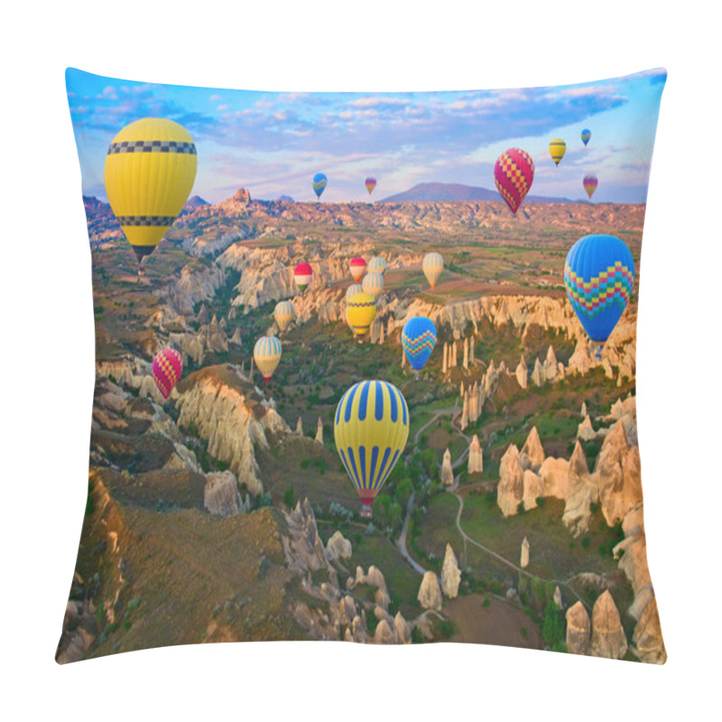 Personality  Hot Air Balloons In Cappadocia Pillow Covers