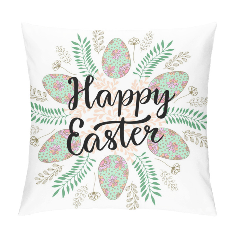 Personality  Cute Happy Easter Lettering Pillow Covers