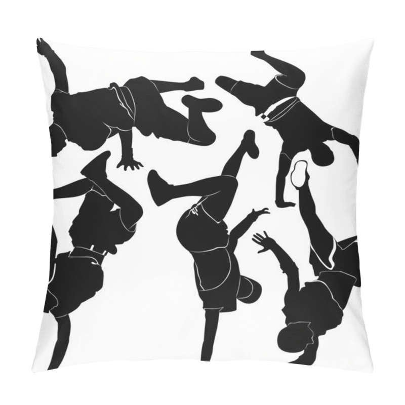 Personality  Breakdance Silhouette Pillow Covers