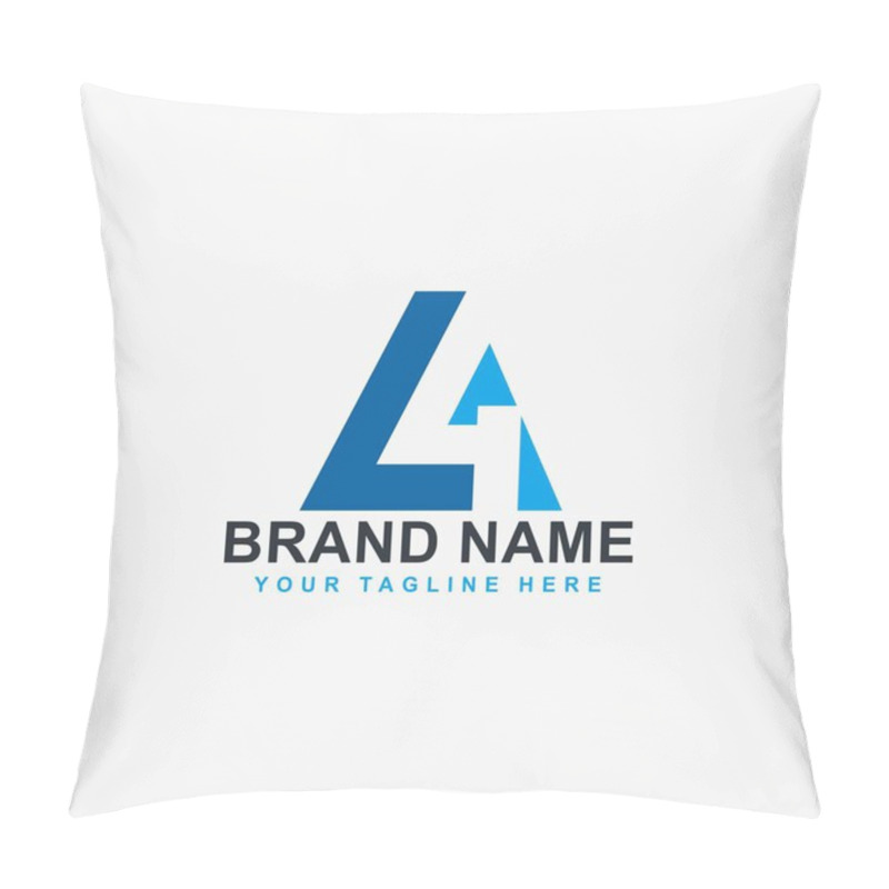 Personality  4 Monogram In Triangle Logo Design Vector. Four Icon Logo Symbol. Pillow Covers