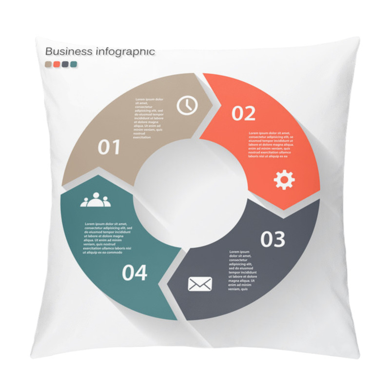 Personality  Circle Arrows For Your Info Graphic Pillow Covers