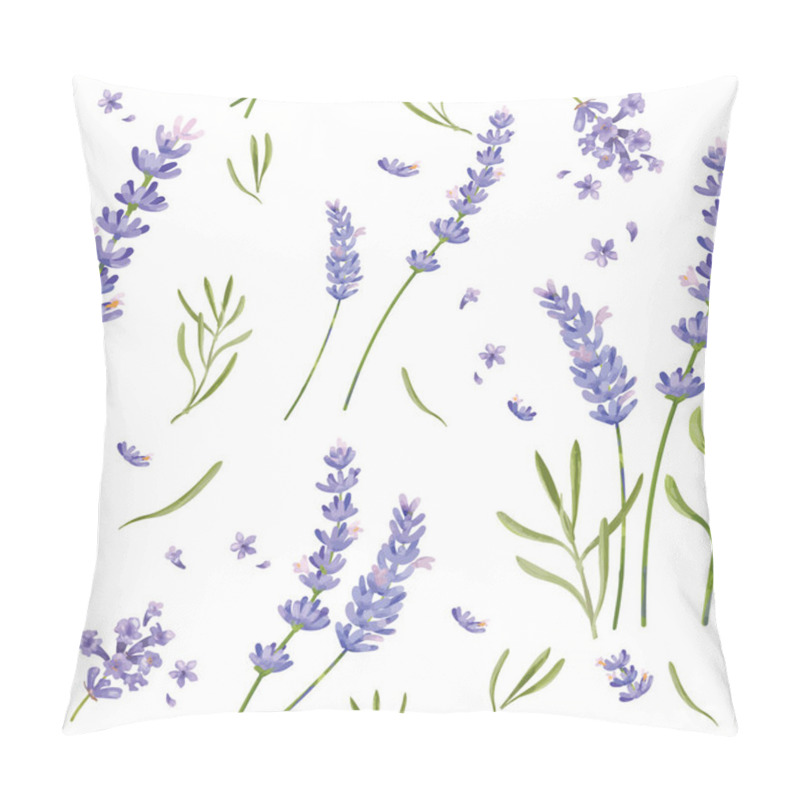 Personality  Hand Drawn Lavender Flower Pattern Pillow Covers