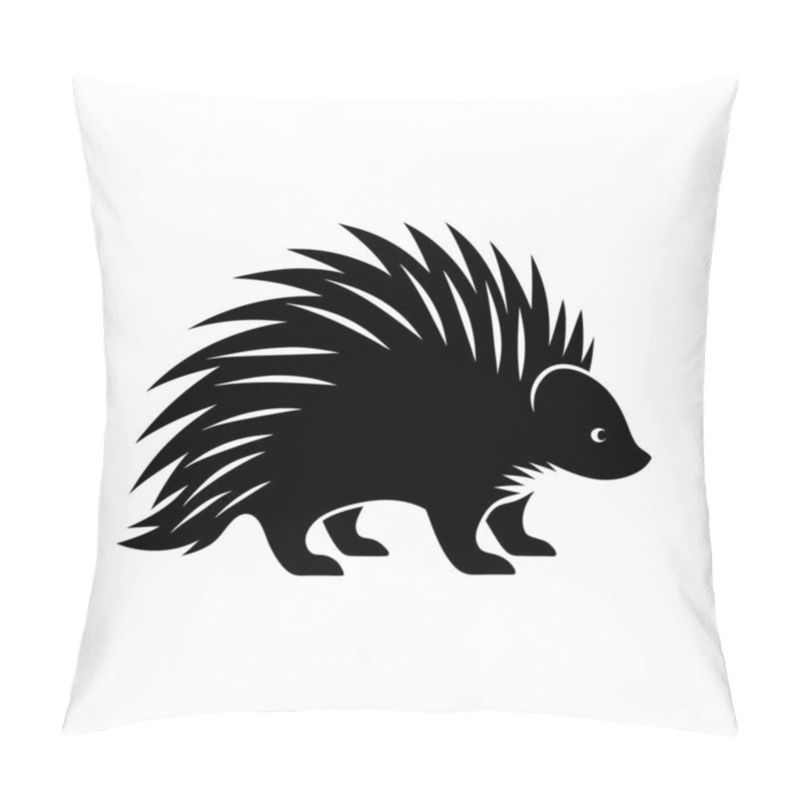 Personality  A Silhouette Of A Porcupine Vector Illustration Pillow Covers