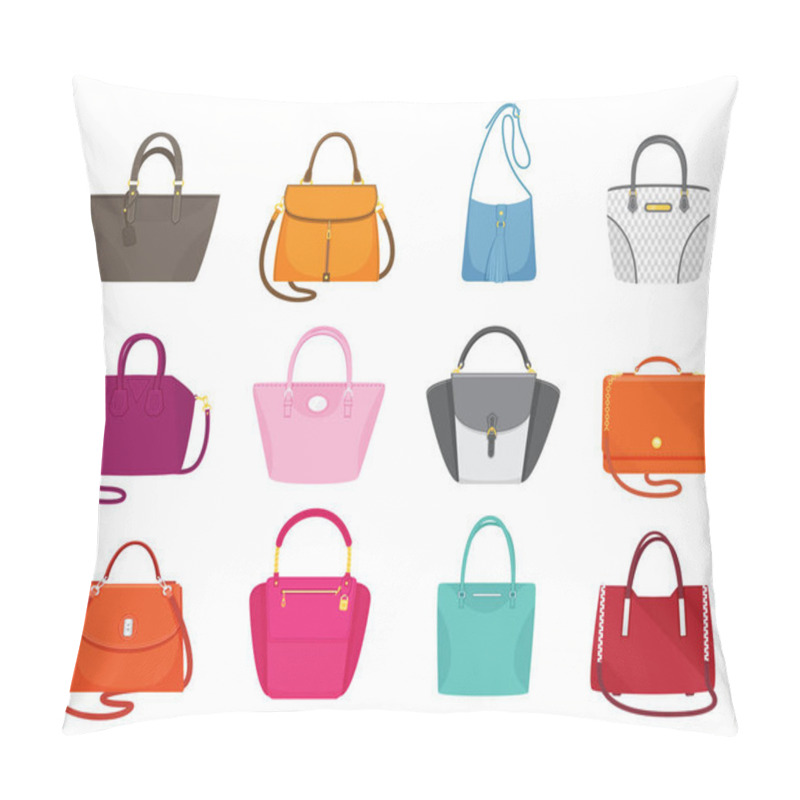 Personality  Women Handbags Collection Fashionable Set Vector Pillow Covers