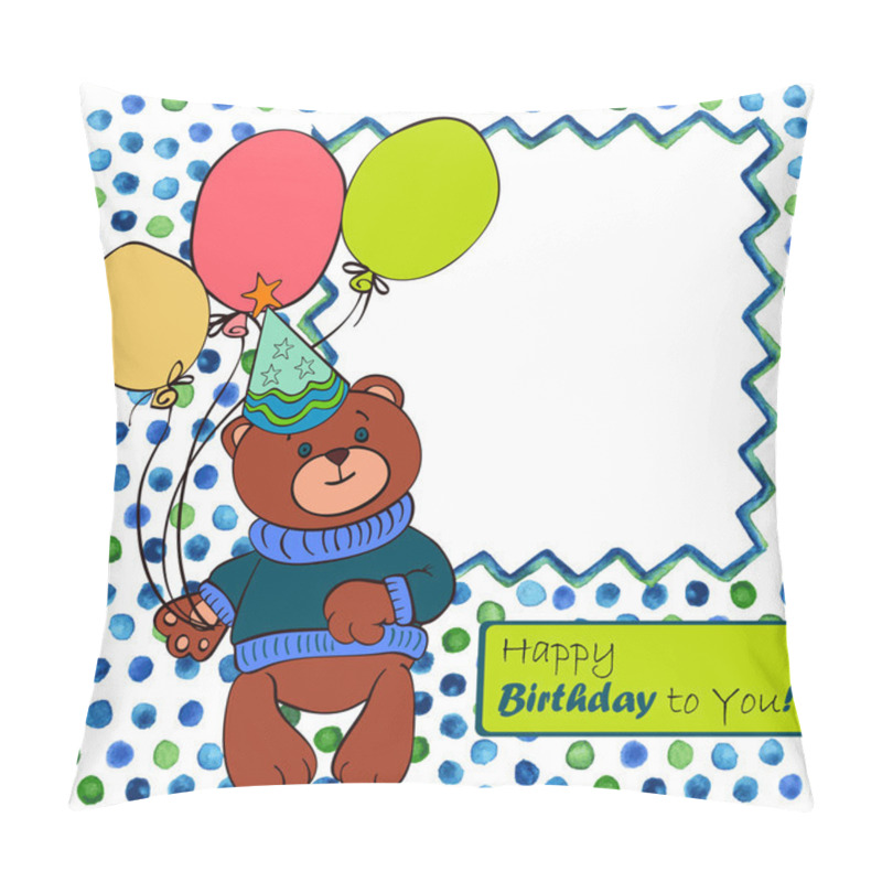 Personality  Card With Bear Boy Pillow Covers