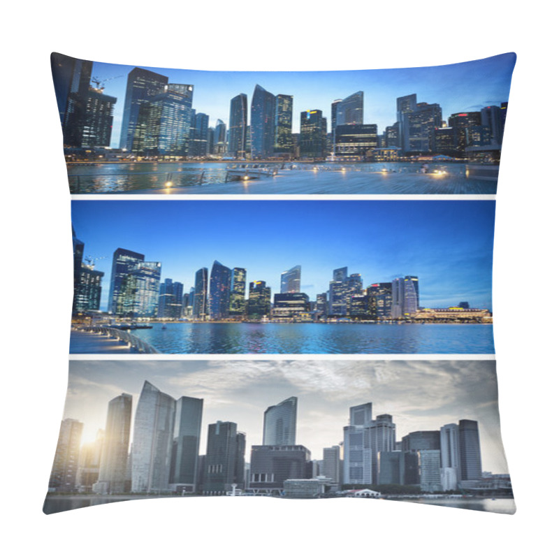 Personality  Banners Of Sunset In Singapore Pillow Covers