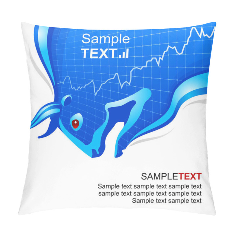 Personality  Bull Frame. Business And Finance Symbol Pillow Covers