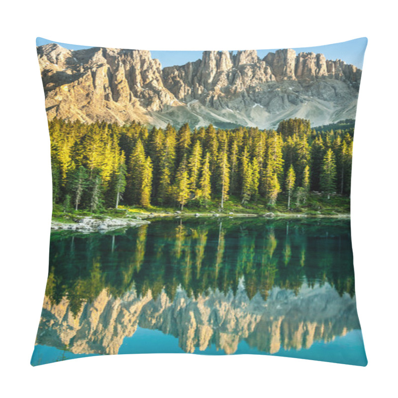 Personality  Carezza Lake, Val Di Fassa, Dolomites, Alps, Italy Pillow Covers