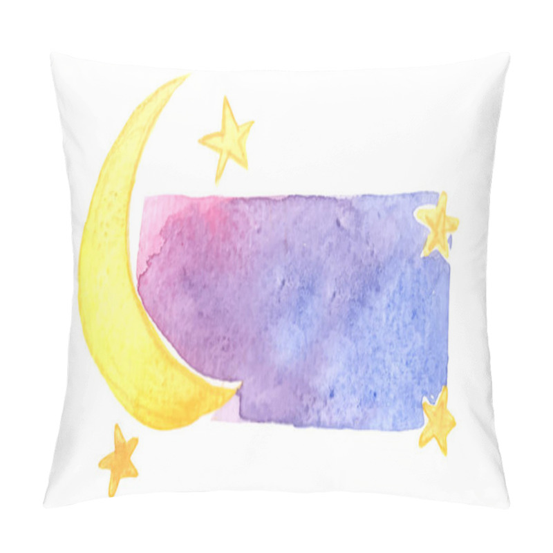 Personality  Moon And Star On Romance Night Sky Banner For Decoration On Night Party And Ramadan Festival. Pillow Covers