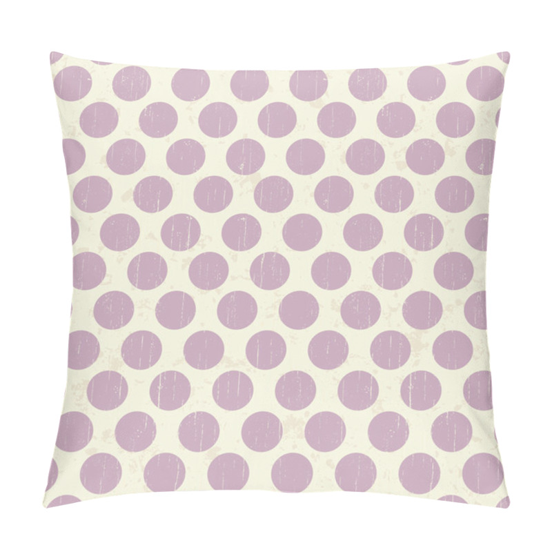 Personality  Seamless Retro Grunge Polka Dots Background Pillow Covers