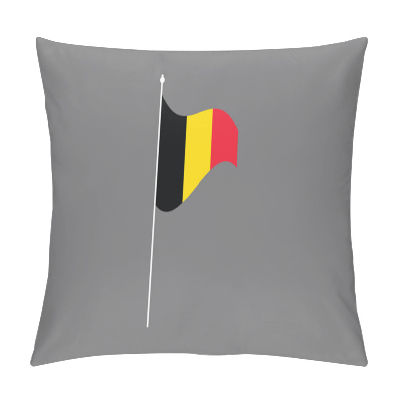 Personality  Belgium Flag, The Flag Of Belgium, Flag Of Belgium National Country Symbol Illustration Vector, Rectangle Belgium Flag Illustration, Flat Vector Illustration Pillow Covers