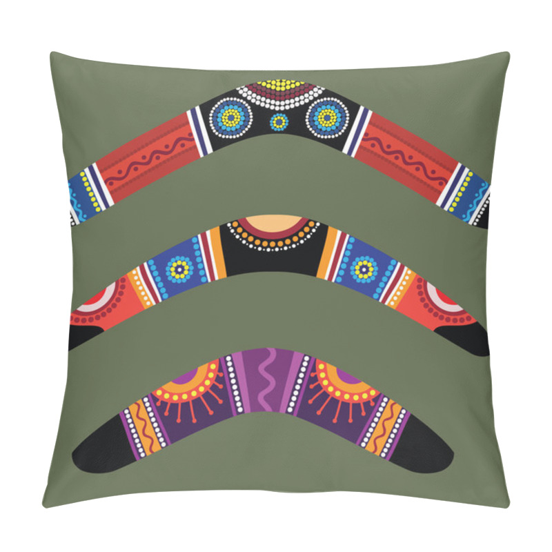 Personality  Vector Boomerangs With Aboriginal Design Pillow Covers