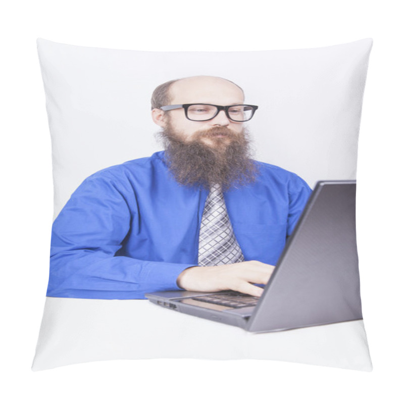 Personality  Working And Typing - Businessman (Series) Pillow Covers