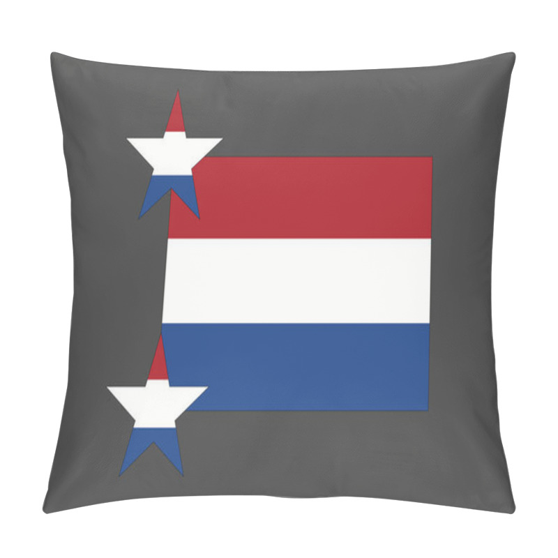 Personality  Netherlands Flag, The Flag Of Netherlands, Flag Of Netherlands National Country Symbol Illustration Vector, Rectangle Netherlands Flag Illustration, Flat Vector Illustration Pillow Covers