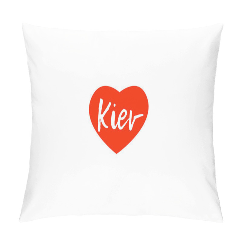 Personality  European Capital City Kiev Love Heart Text Logo Design Pillow Covers