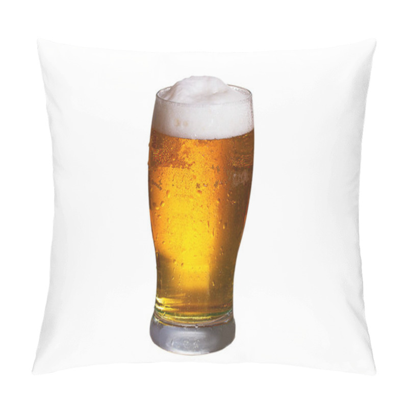 Personality  Beer Isolated On White Background. Ale Pillow Covers