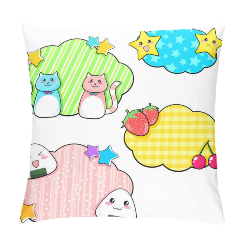 Personality  Cute Stickers Pillow Covers