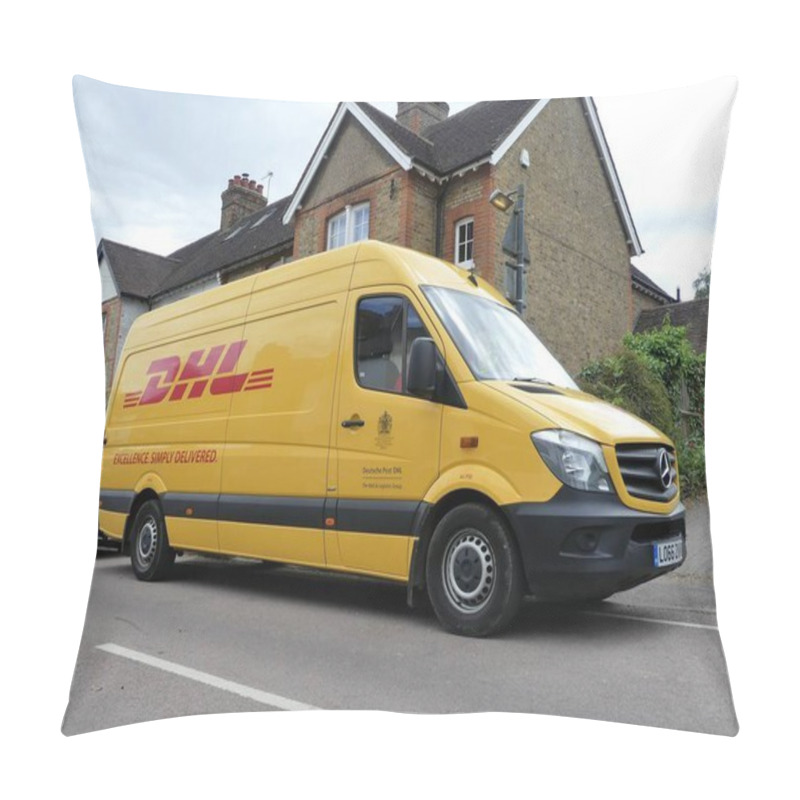 Personality  DHL Mercedes Sprinter Delivery Van. DHL Is An International Company Providing Delivery Services. Pillow Covers