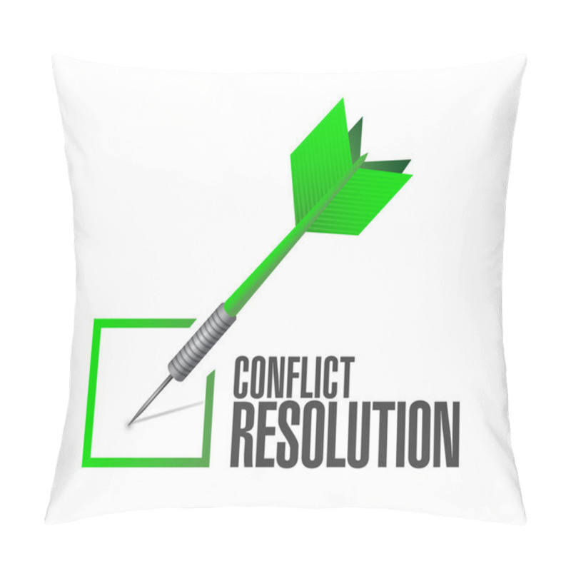 Personality  Conflict Resolution Check Dart Illustration Design Pillow Covers