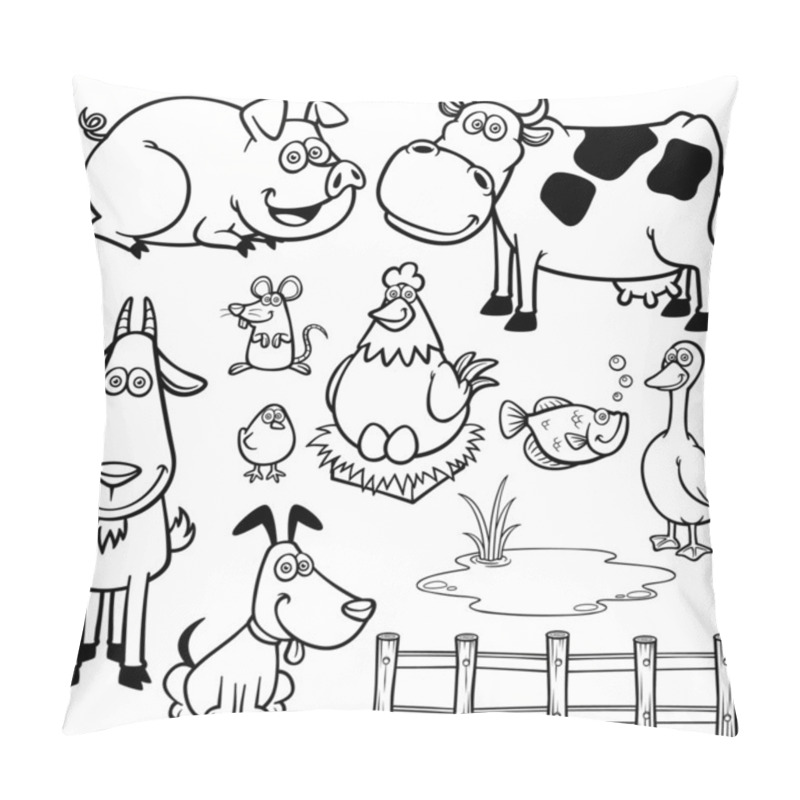 Personality  Farm Animals Cartoon Pillow Covers