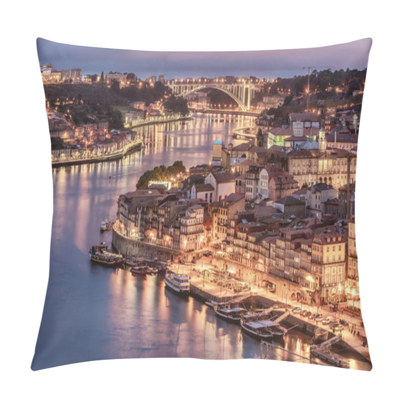 Personality  Porto, Portugal: Aerial View Of The Old Town And Douro River Pillow Covers