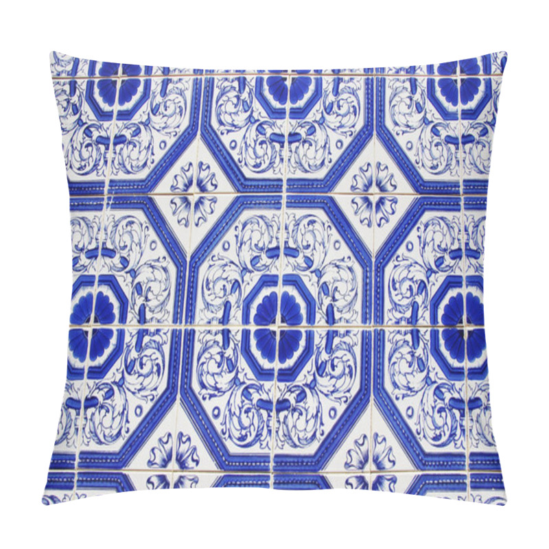 Personality  Closeup Of Traditional Portuguese Tiles Pillow Covers