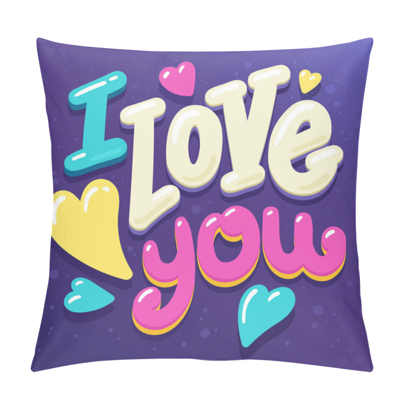 Personality  I Love You, Vector Illustration  Pillow Covers