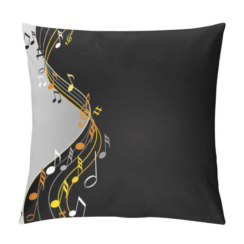 Personality  Music Notes Gold  Pillow Covers