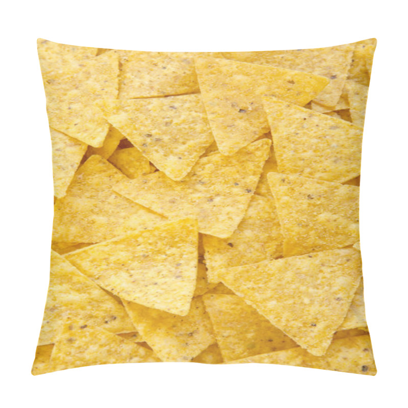 Personality  Tortilla Chips, Closeup. Mexican Food. Top View, Flat Lay, Overhead. Pillow Covers