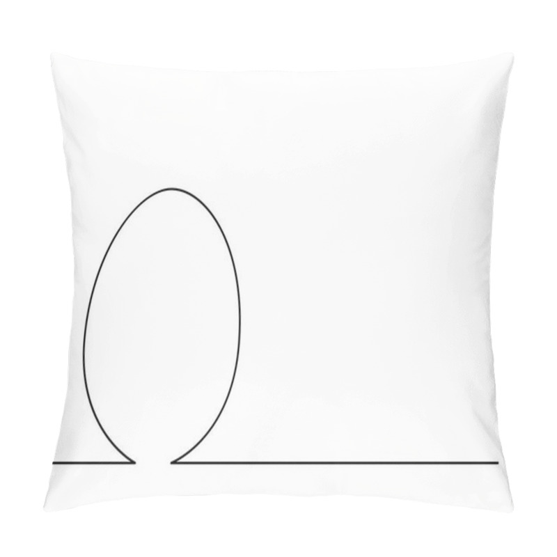 Personality  Continuous Line Drawing Of Egg Pillow Covers