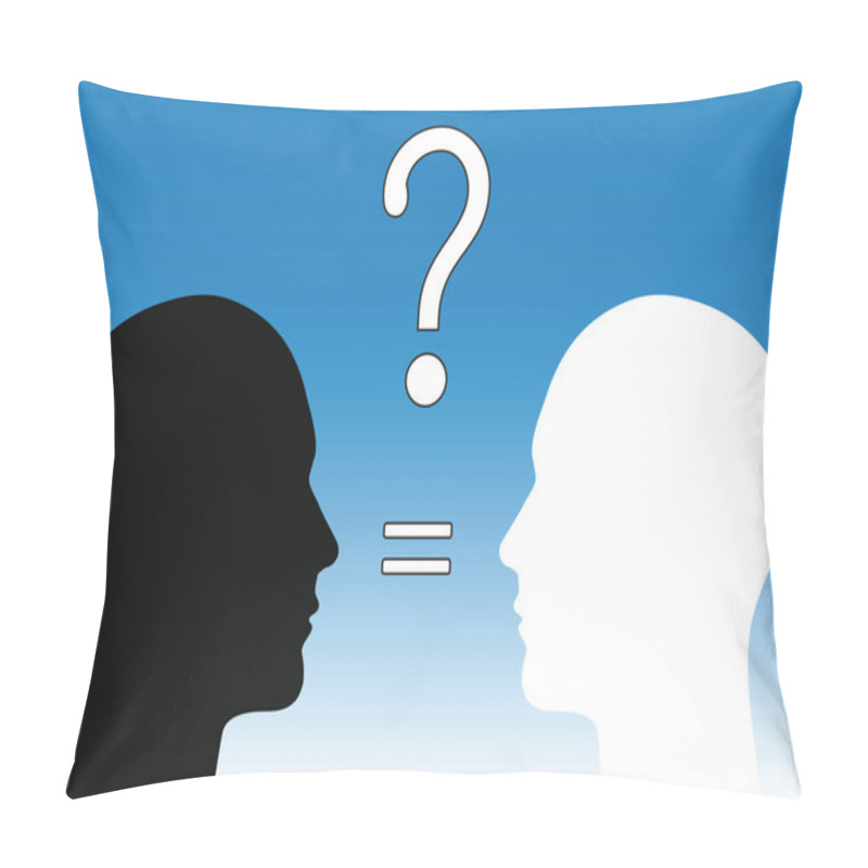 Personality  Black And White Human Heads Pillow Covers