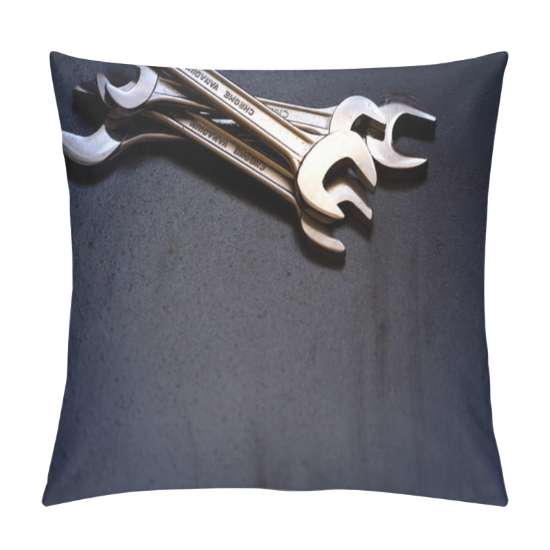 Personality  Set Of The Stainless Steel Wrench Pillow Covers