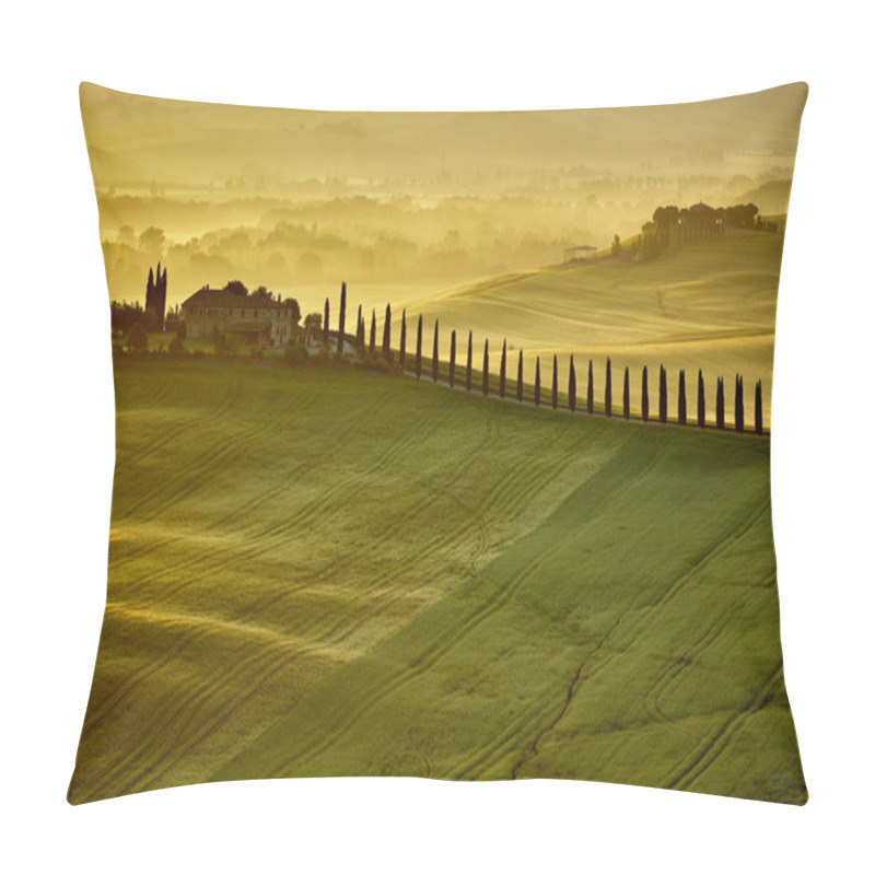 Personality  Landscape In Tuscany Hills Pillow Covers