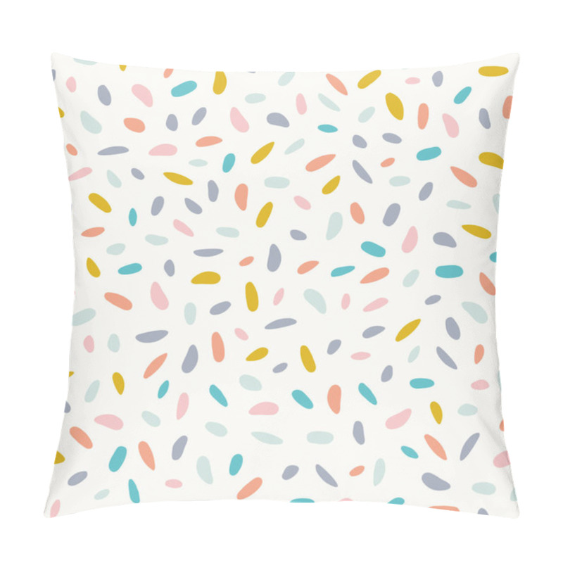 Personality  Abstract Background Pattern. Cute Vector Seamless Repeat Of Hand Drawn Mosaic Shapes In Trendy Colours. Fun Tiny Terrazzo Illustration.  Pillow Covers