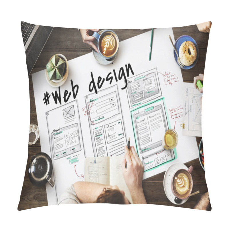 Personality  Business People Working At Table Pillow Covers