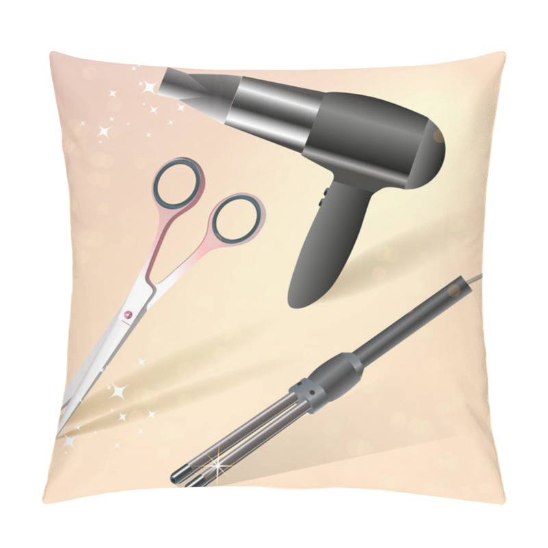 Personality  Hairdressing Accessories,  Vector Illustration   Pillow Covers