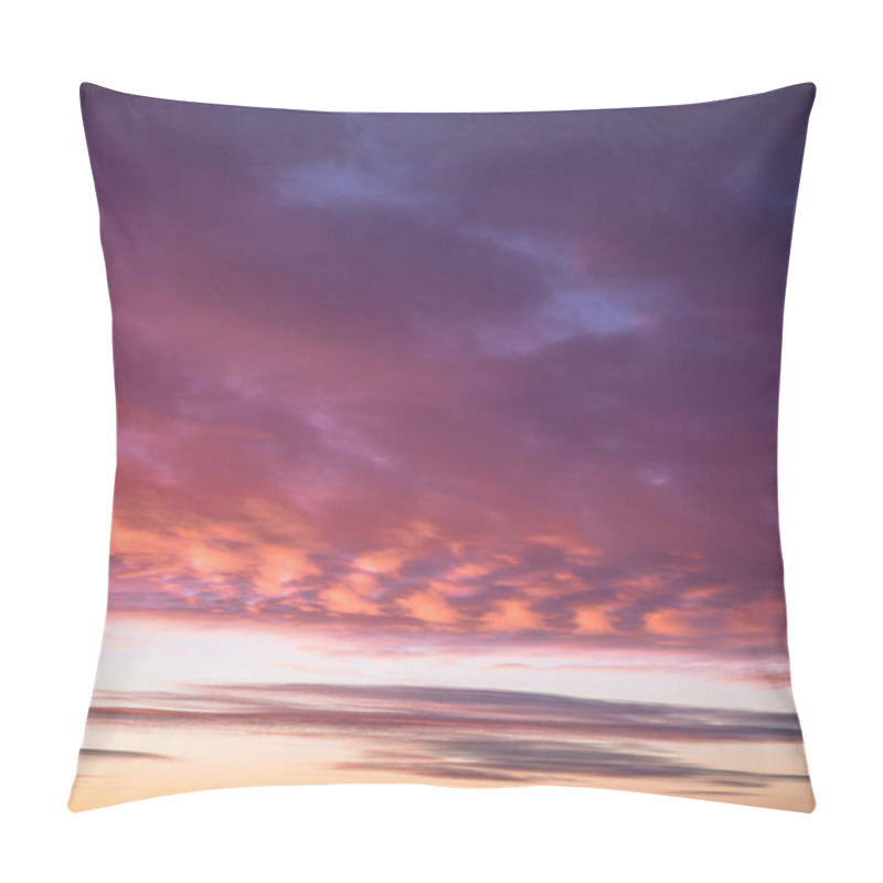 Personality  Vibrant Sunset Clouds Painted In Shades Of Purple And Orange Pillow Covers