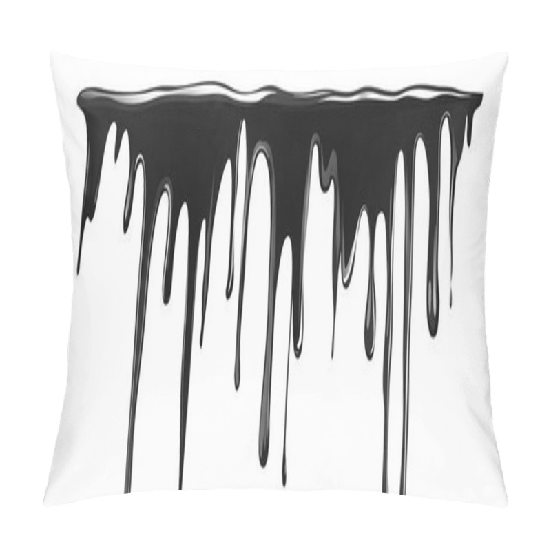 Personality  Pattern Bold Black And White Dripping Paint Vector Art - Minimalist Grunge Design Pillow Covers