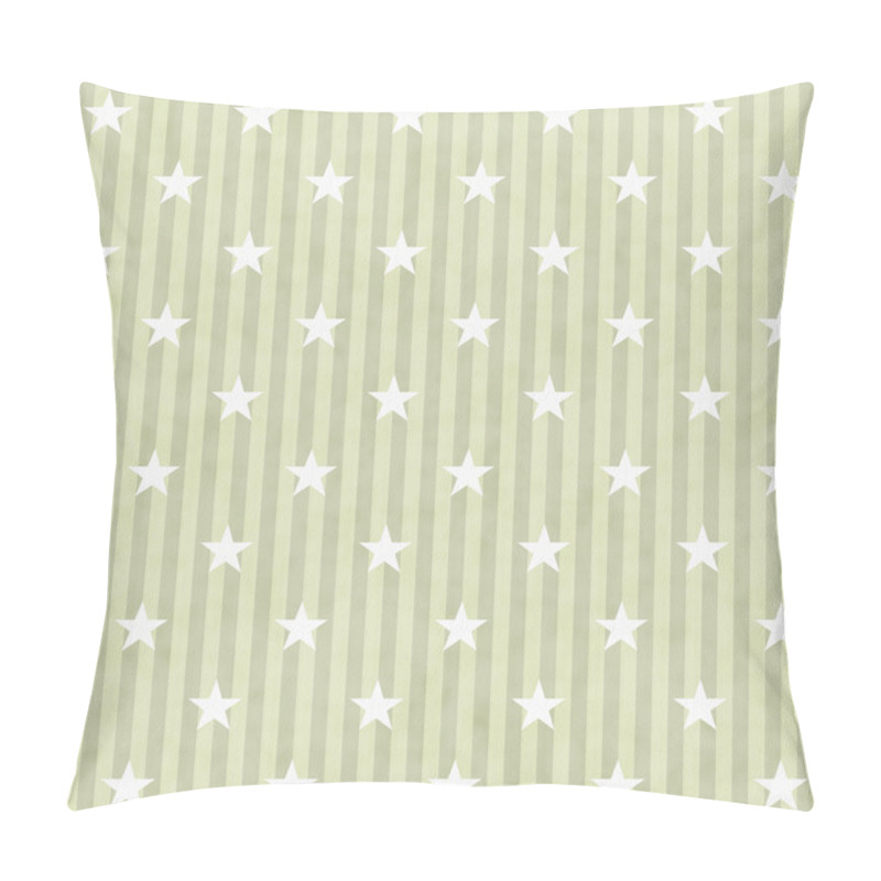 Personality  Yellow And White Stars And Stripes Fabric Background Pillow Covers